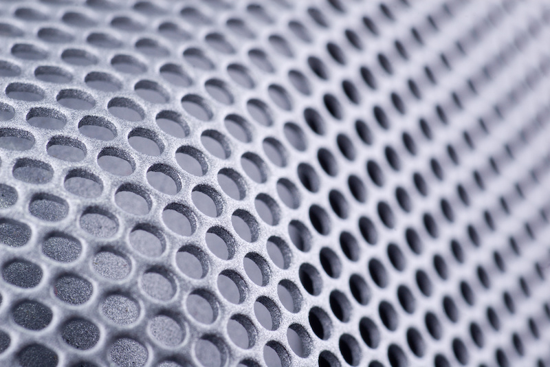 curved perforated metal